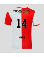 Moške Nogometnih dresov Feyenoord Sem Steijn #14 Domači 2025-26 Kratki rokavi Moške Nogometnih dresov Feyenoord Sem Steijn #14 Domači 2025-26 Kratki rokavi